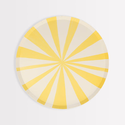 Meri Meri Yellow Stripe Side Plates 8ct