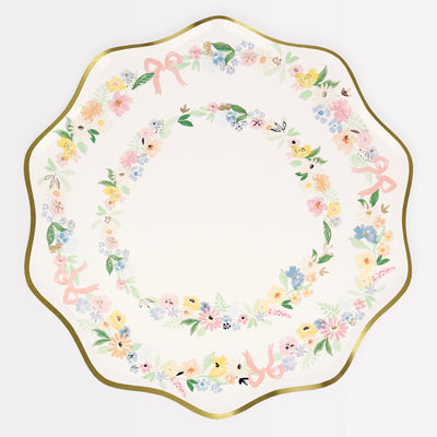 Meri Meri Elegant Floral Dinner Plates 8ct