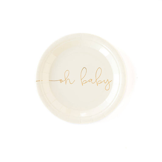 Oh Baby Gold Plates 8ct