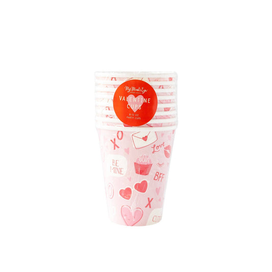 Valentine Scatter Paper Cups 8ct
