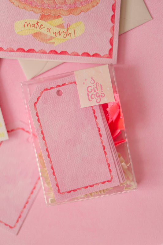 Pink and Red Gift Tags 8ct