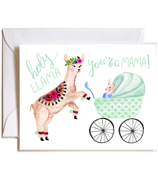 Holy Llama You're a Mama! Card