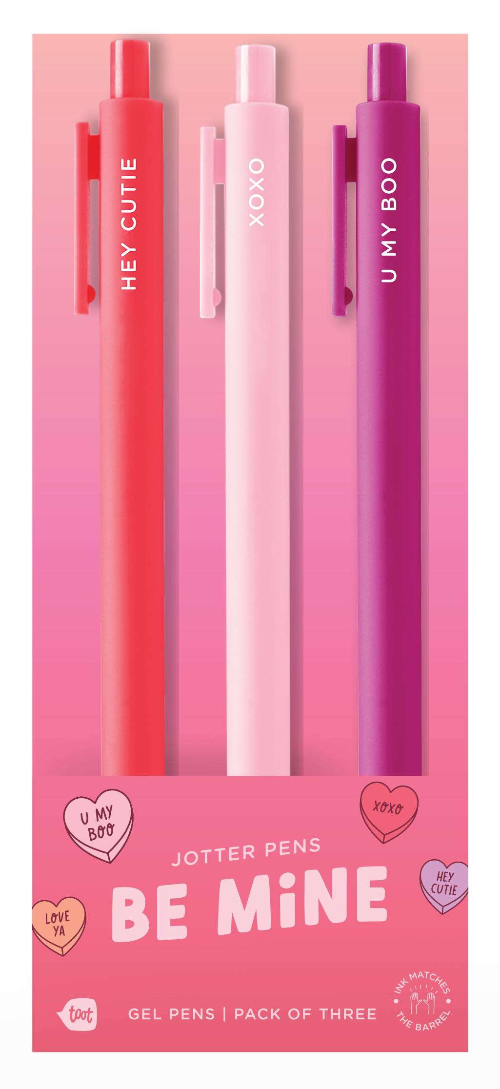 Jotter Pen 3-Pack (Valentine's) Be Mine