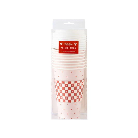 Red Checks To-Go Cup 8ct