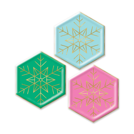 Bright Snowflake Plate Set 8ct