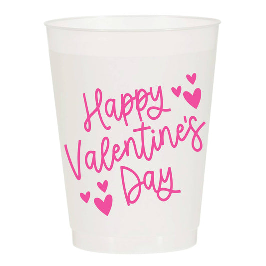 Happy Valentine's Day Galentines Frosted Cups  - Valentine's