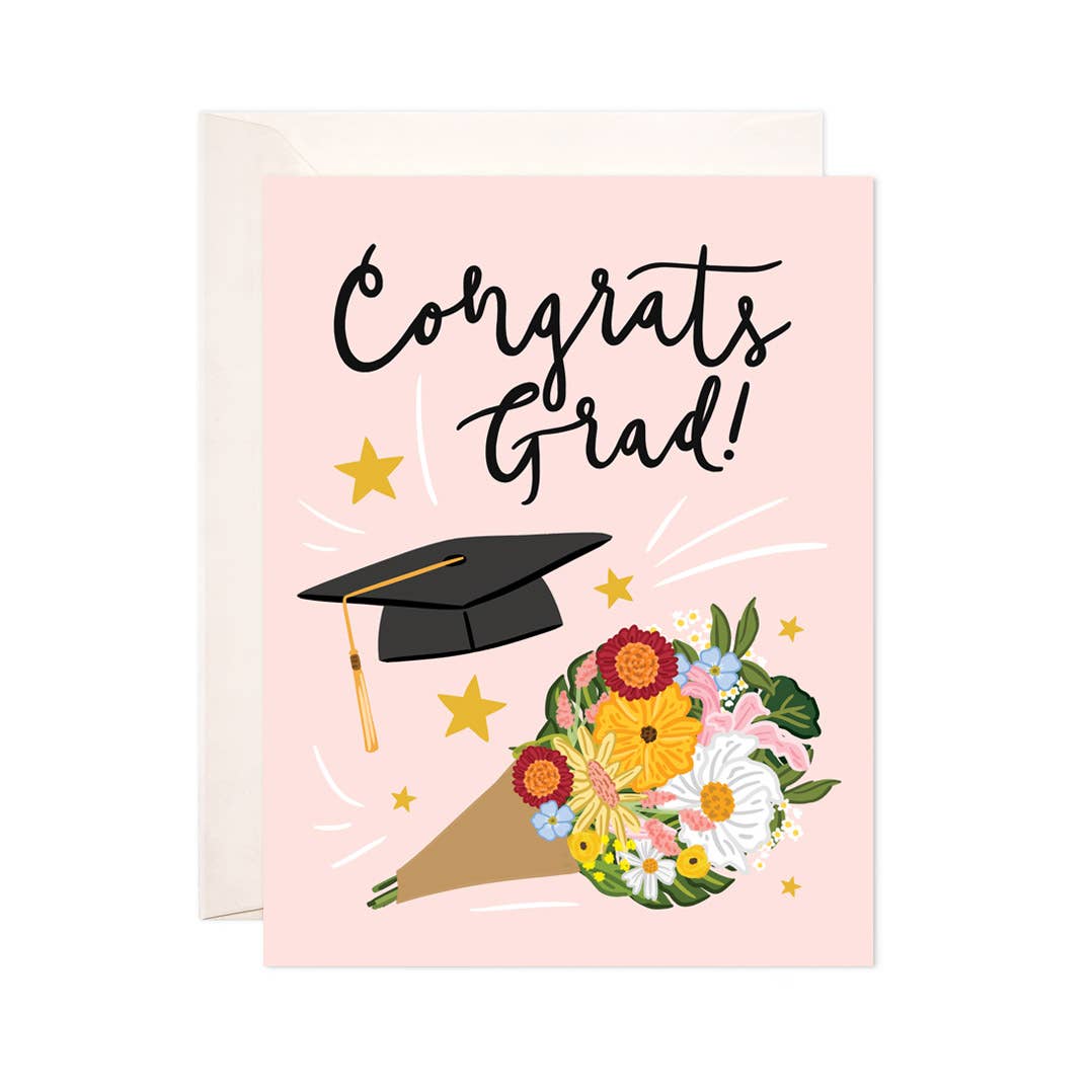 Grad Bouquet Greeting Card - Graduation Gift Grad Bouquet Greeting Card - Graduation Gift
