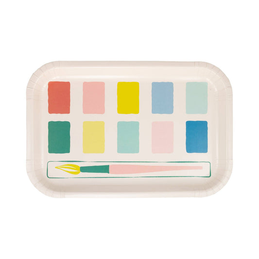 Paint Palette Shaped Plates 8ct