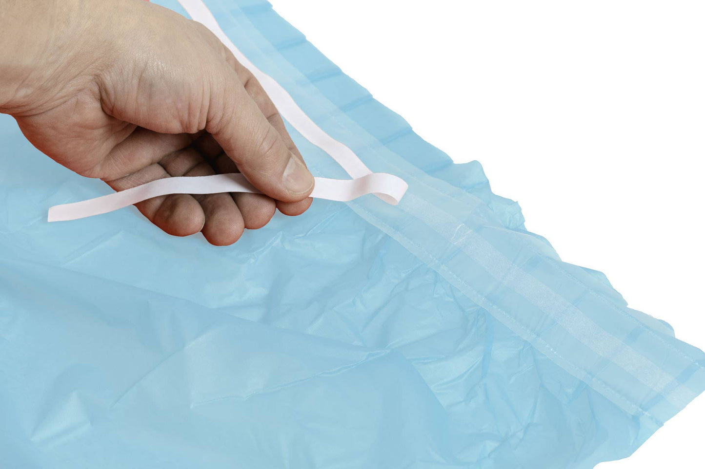 Light Blue Disposable Plastic Table Skirt - 14 Ft