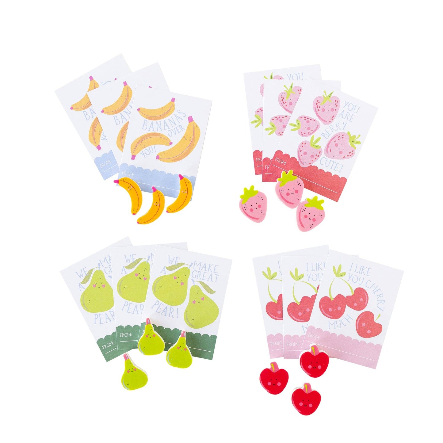 Fruity Valentine's Cards 12ct