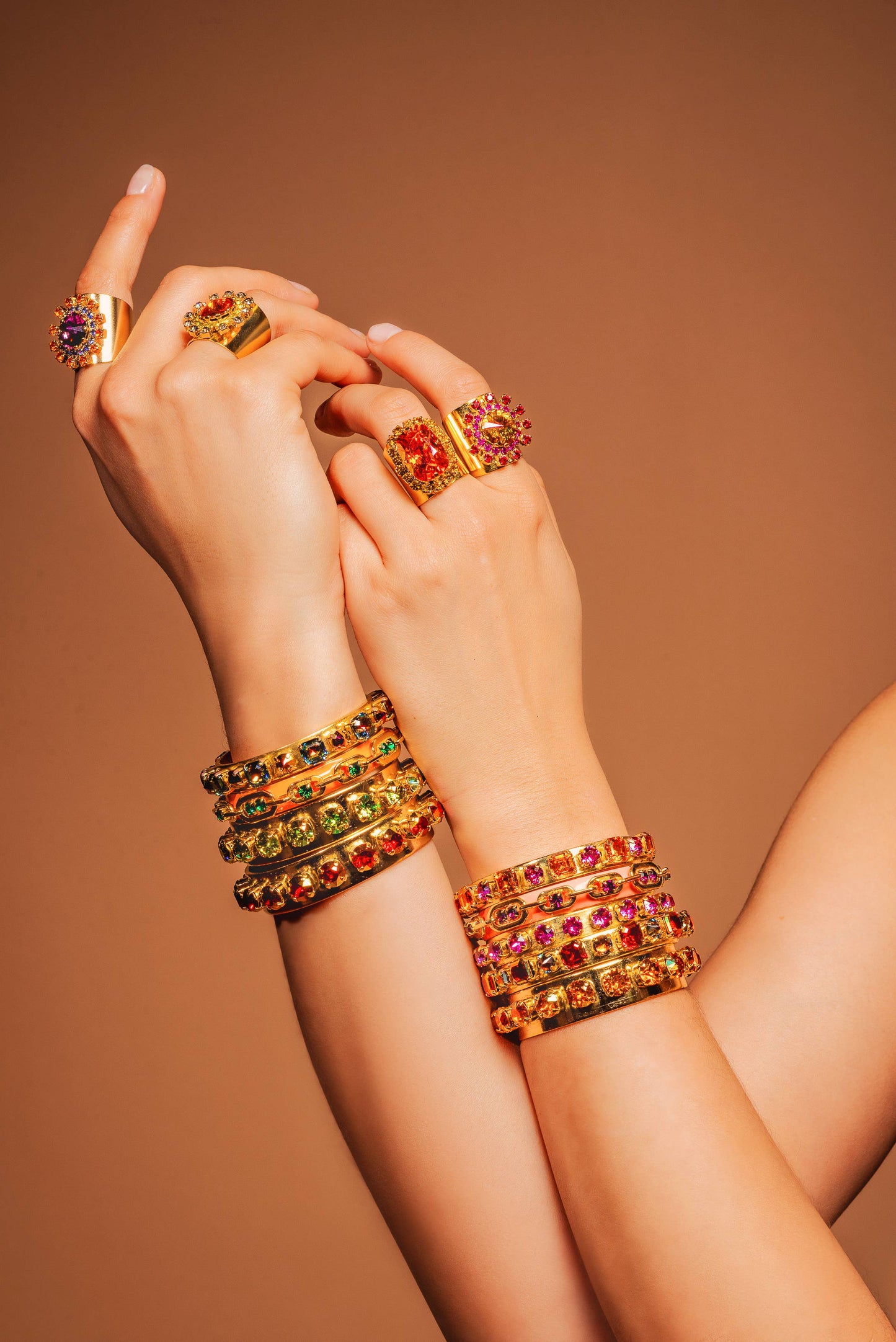 Hillary Cuff-Pink & Bright Yellow