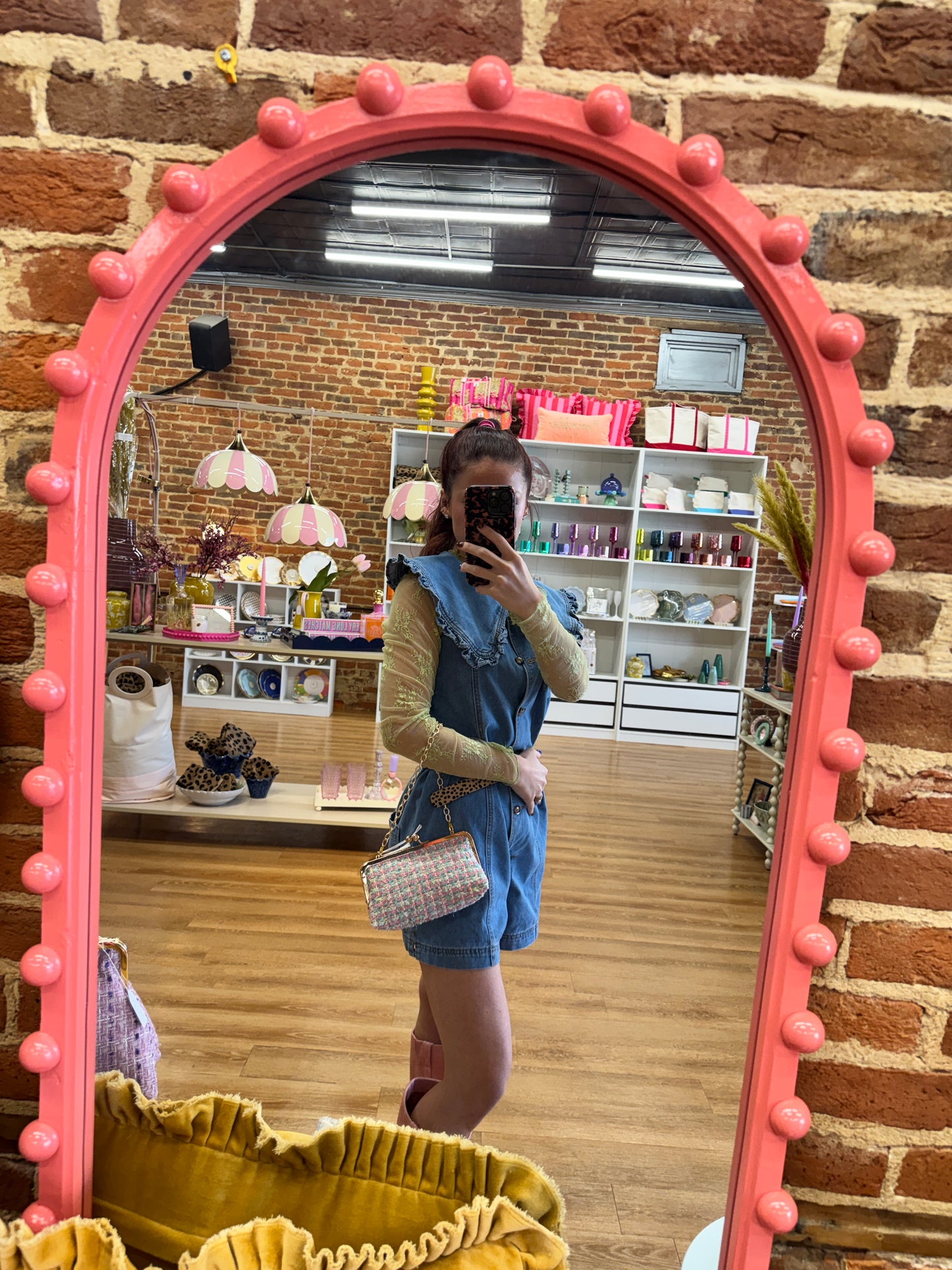 Glenda Gies Pink + Blue “Trixie” Purse