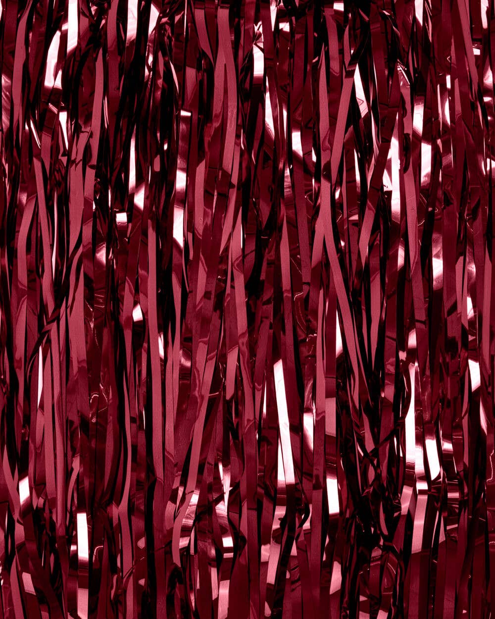 Maroon Fringe Curtains | 2-Pack Party Backdrop, Tinsel