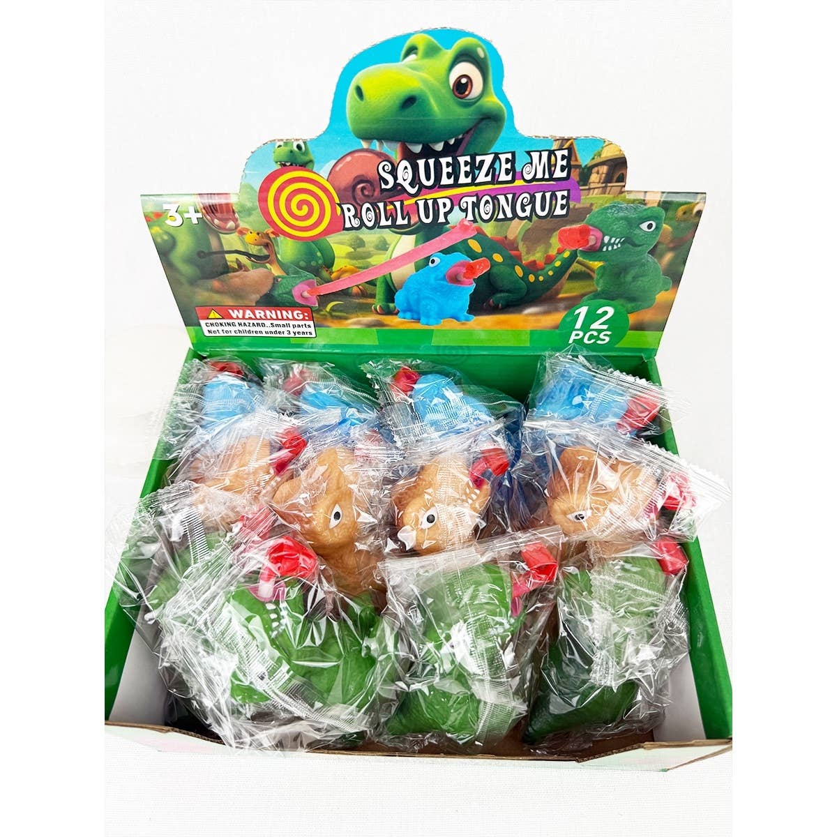 Dinosaur Squeeze Me Roll Up Tongue- 3 Colors