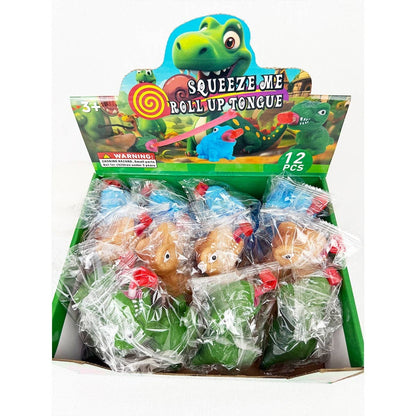 Dinosaur Squeeze Me Roll Up Tongue- 3 Colors