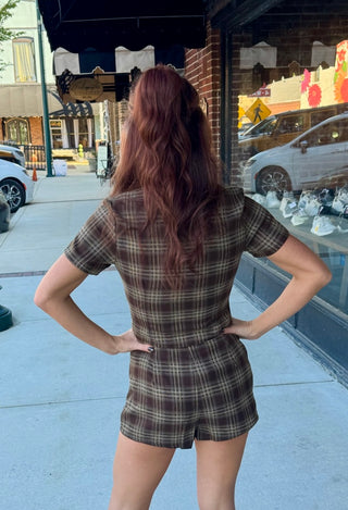 Brown Sugar Plaid Set