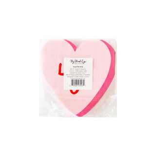 Luv U Heart Napkins 24ct