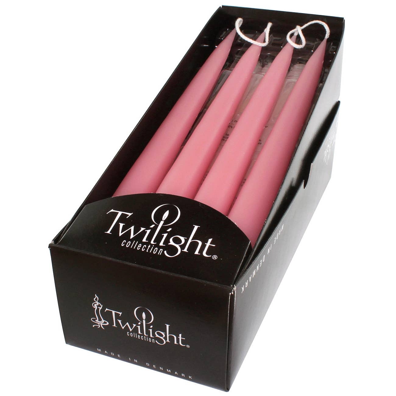 Rose Pink Danish Taper Candle 12in