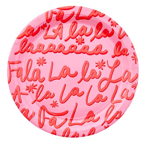 Fa La La Paper Plates- 12ct