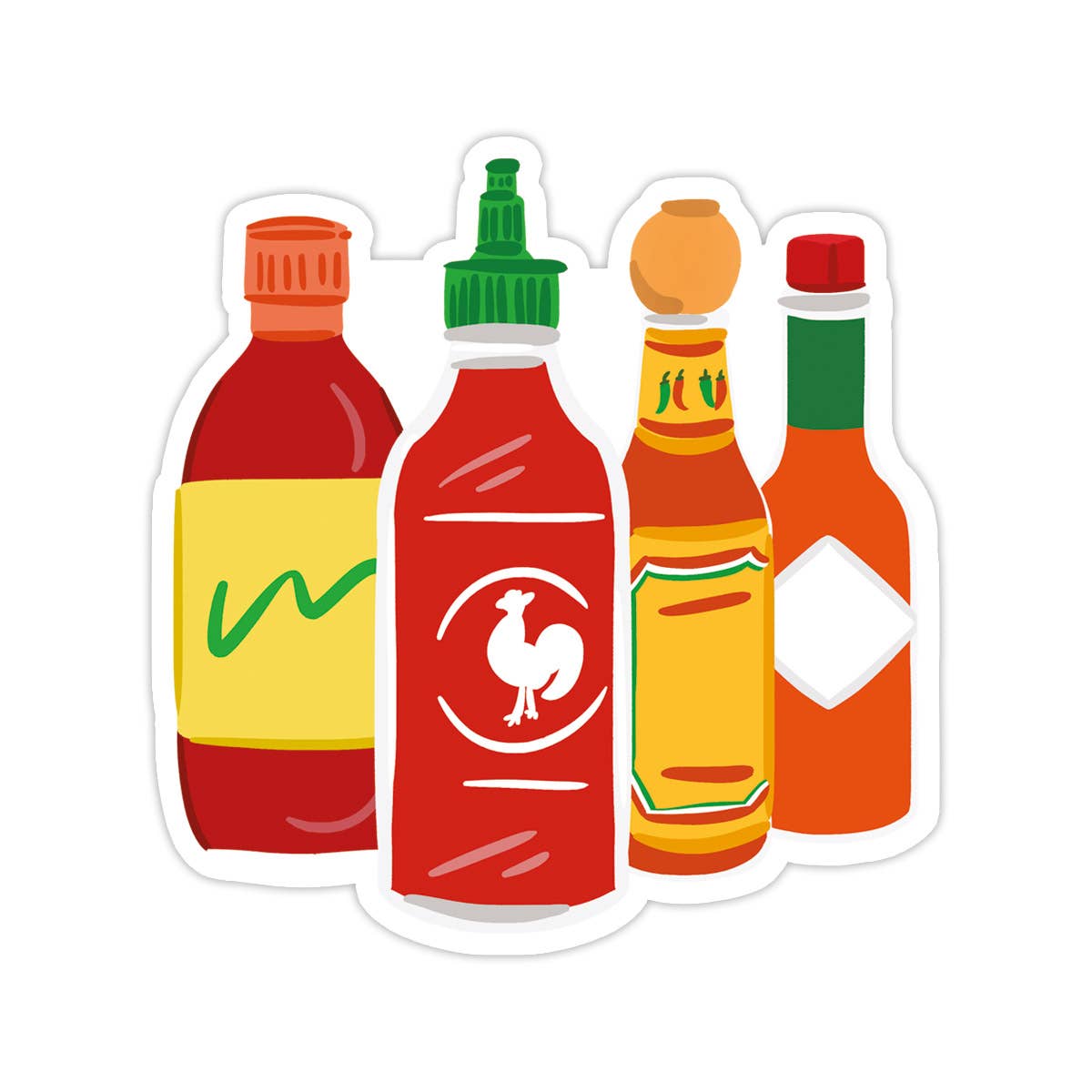 Hot Sauces Vinyl Sticker - Cute Trendy Sticker