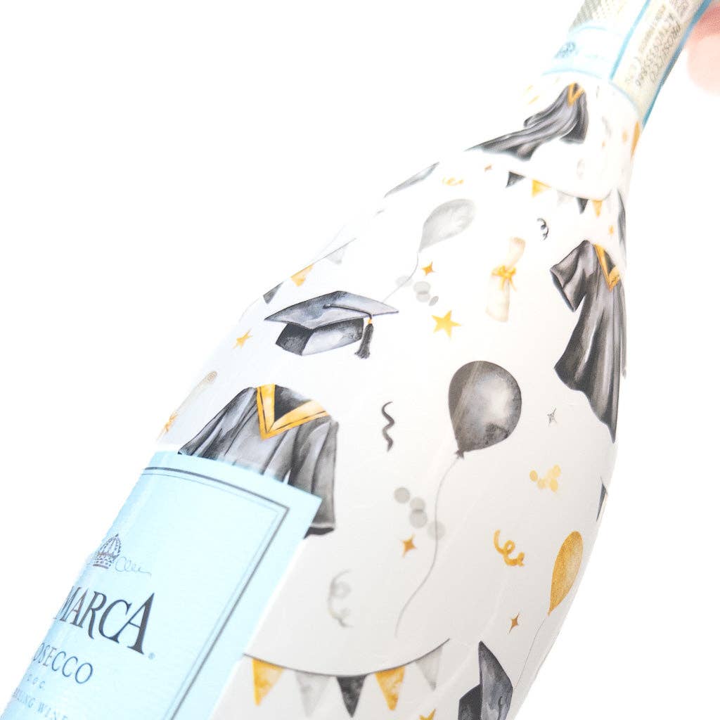 Beau Bottles Black and Gold Graduation - Prosecco Collection