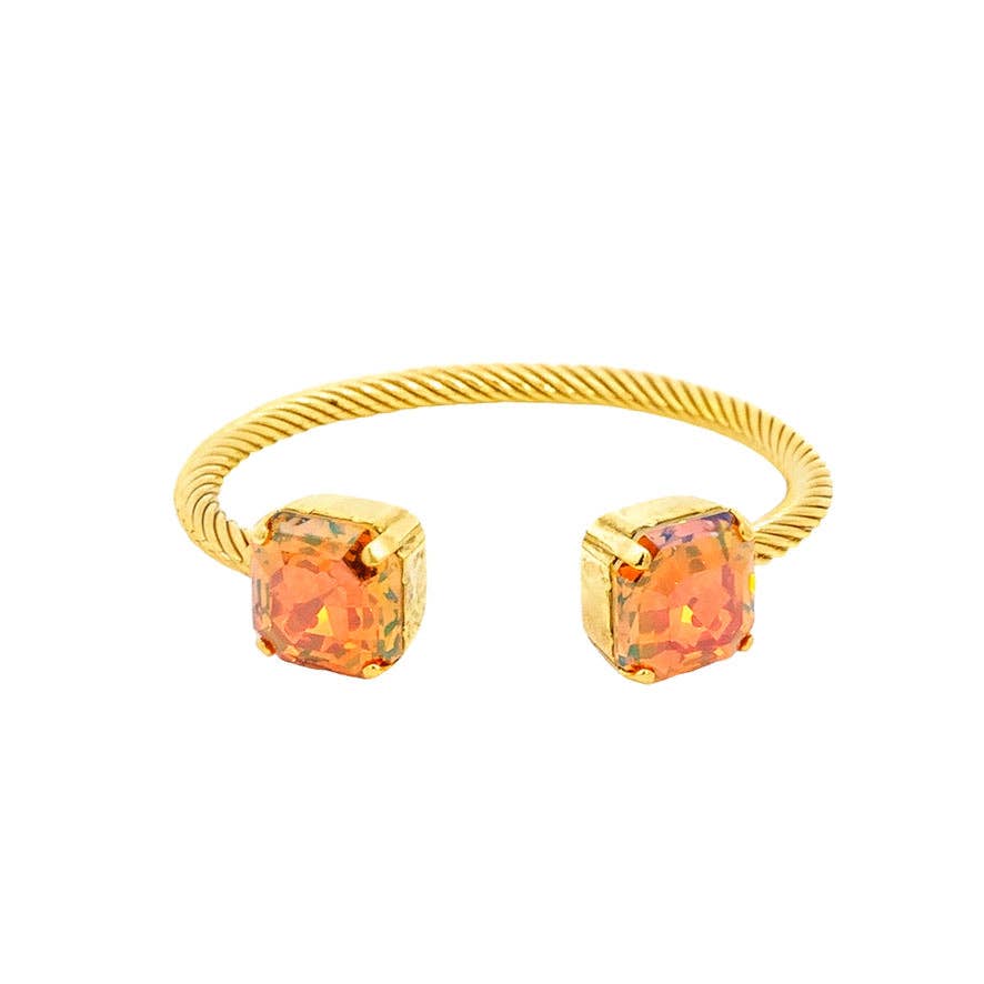 Charlotte Cuffs in Square: Aqua Champagne