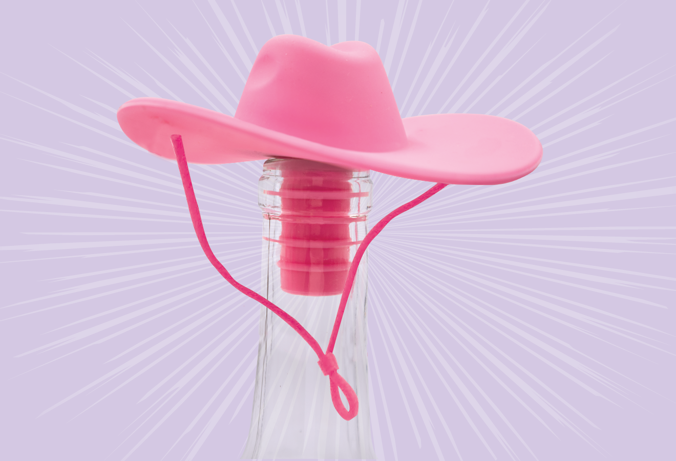 Pink Cowboy Hat Wine Stopper