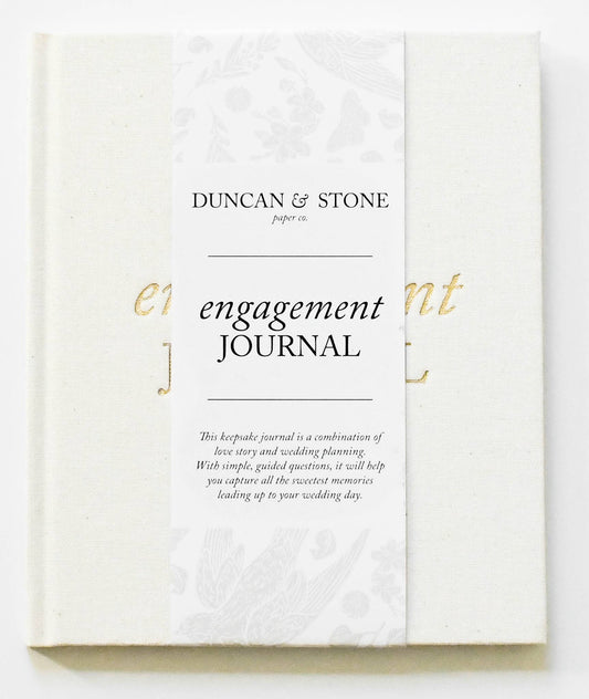 Engagement Journal | Gift for New Brides | Book for Couples: Ivory