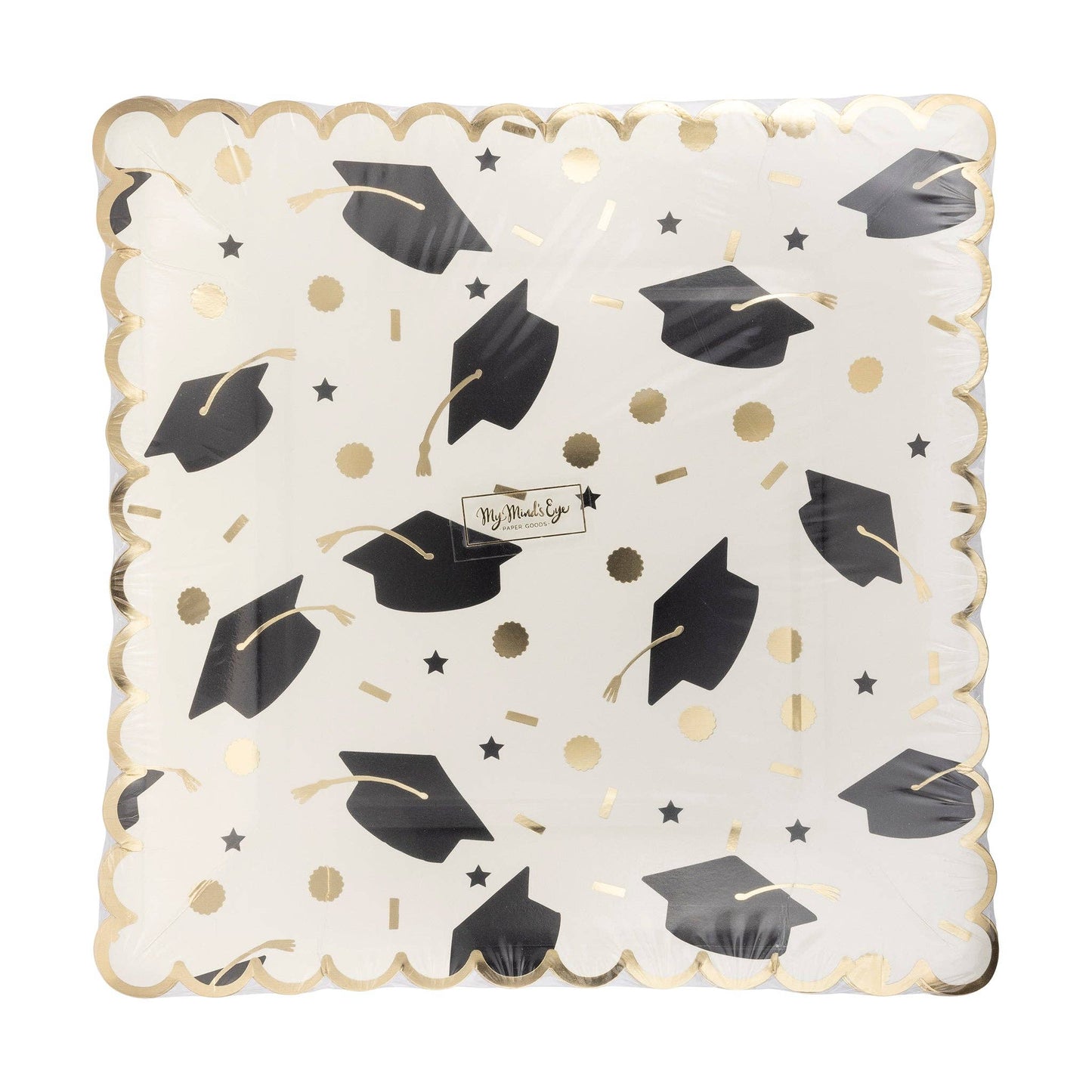 Graduation Cap Scatter Plate 8ct