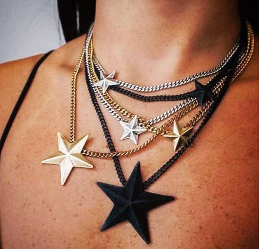 Brazil 6 Star Mixed-Metal Necklace