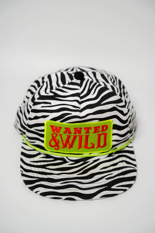 WANTED & WILD CANVAS CAP | ZEBRA PRINT