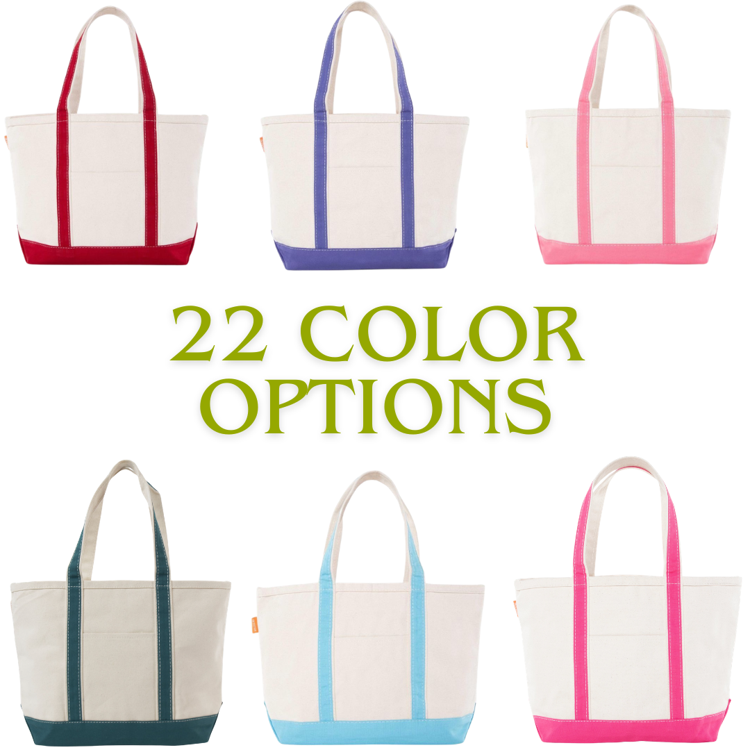 Large Canvas Tote- 22 Colors