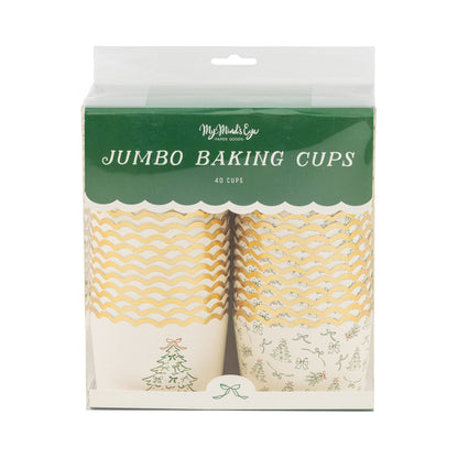 JUMBO Green Trees 8oz Baking Cups 8oz/40ct