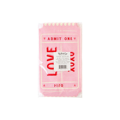 Love Ticket Napkin 24ct