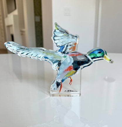 "Take Flight" Mallard Acrylic Small Block