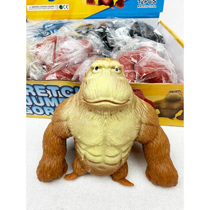 Stretchy Glue-Sand Filled Rubber Gorilla: MIX COLOR / ONE(12)