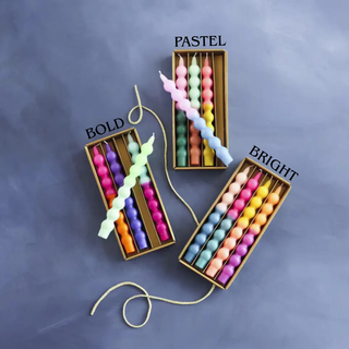 Colorful abacus beads in three categories labeled 'Bold', 'Pastel', and 'Bright' on a gray background.