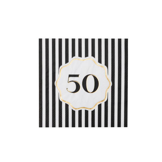 50TH BIRTHDAY COCKTAIL NAPKINS