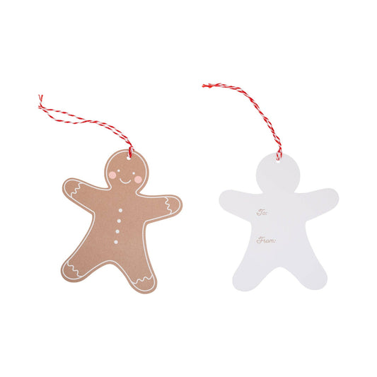 Gingerbread Man Oversized Tags 12ct