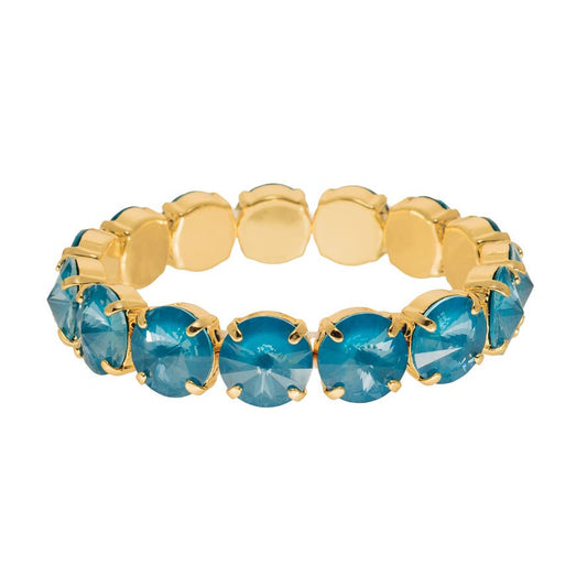 Croatia Stretch Bracelet in Solids: Teal Ignite