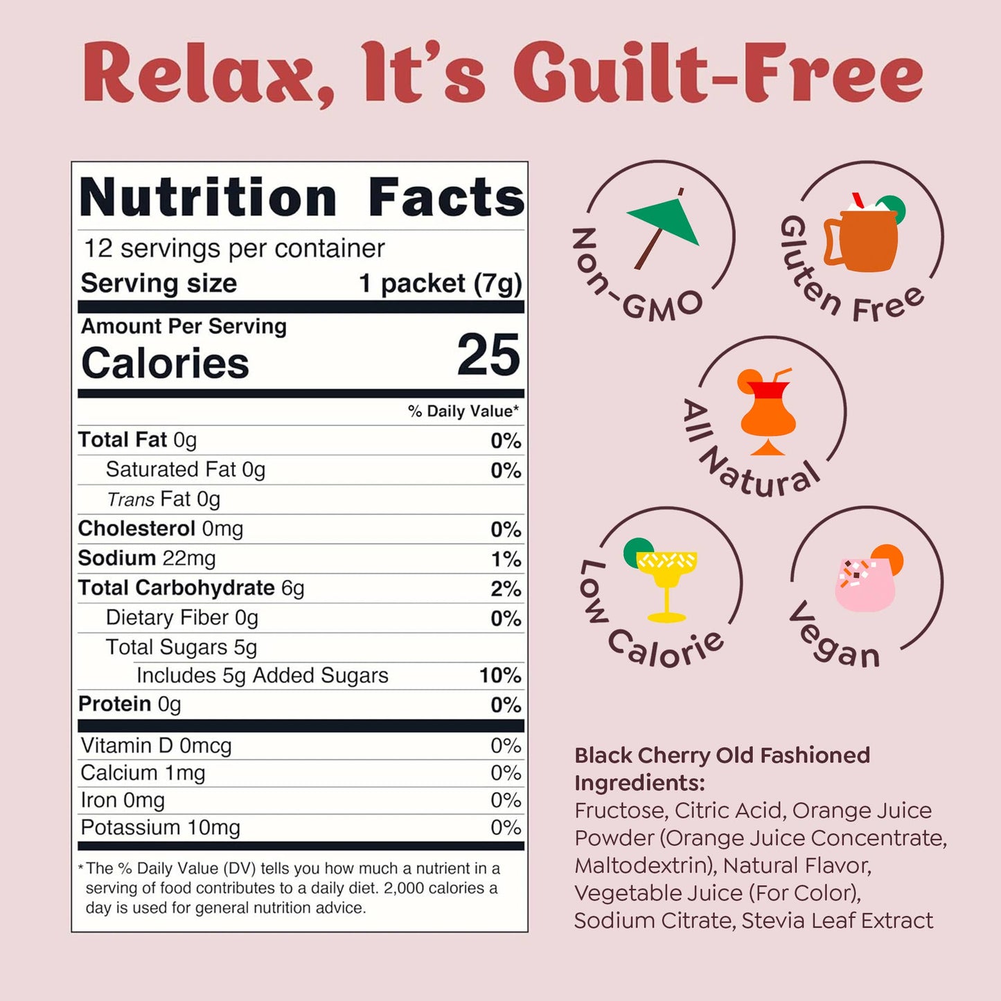 Black Cherry Old Fashioned Cocktail Mixer - Single Packet