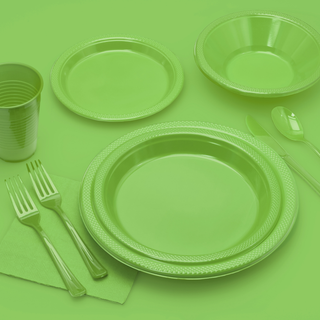 12 Oz. Lime Green Plastic Cups - 50 Ct.