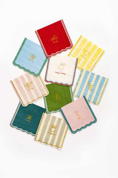 Oh Baby Icon Cocktail Napkins- Yellow