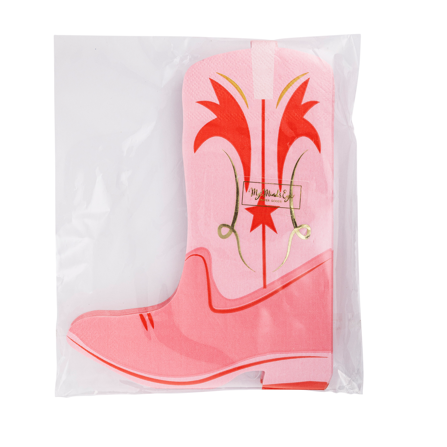 Pink Cowboy Boot Napkins 18ct
