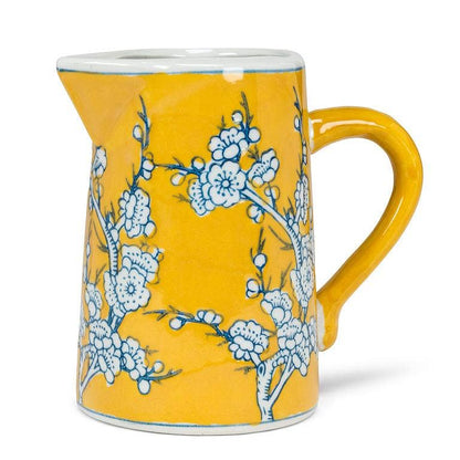 Small Floral Jug-7"H(22oz): Pink