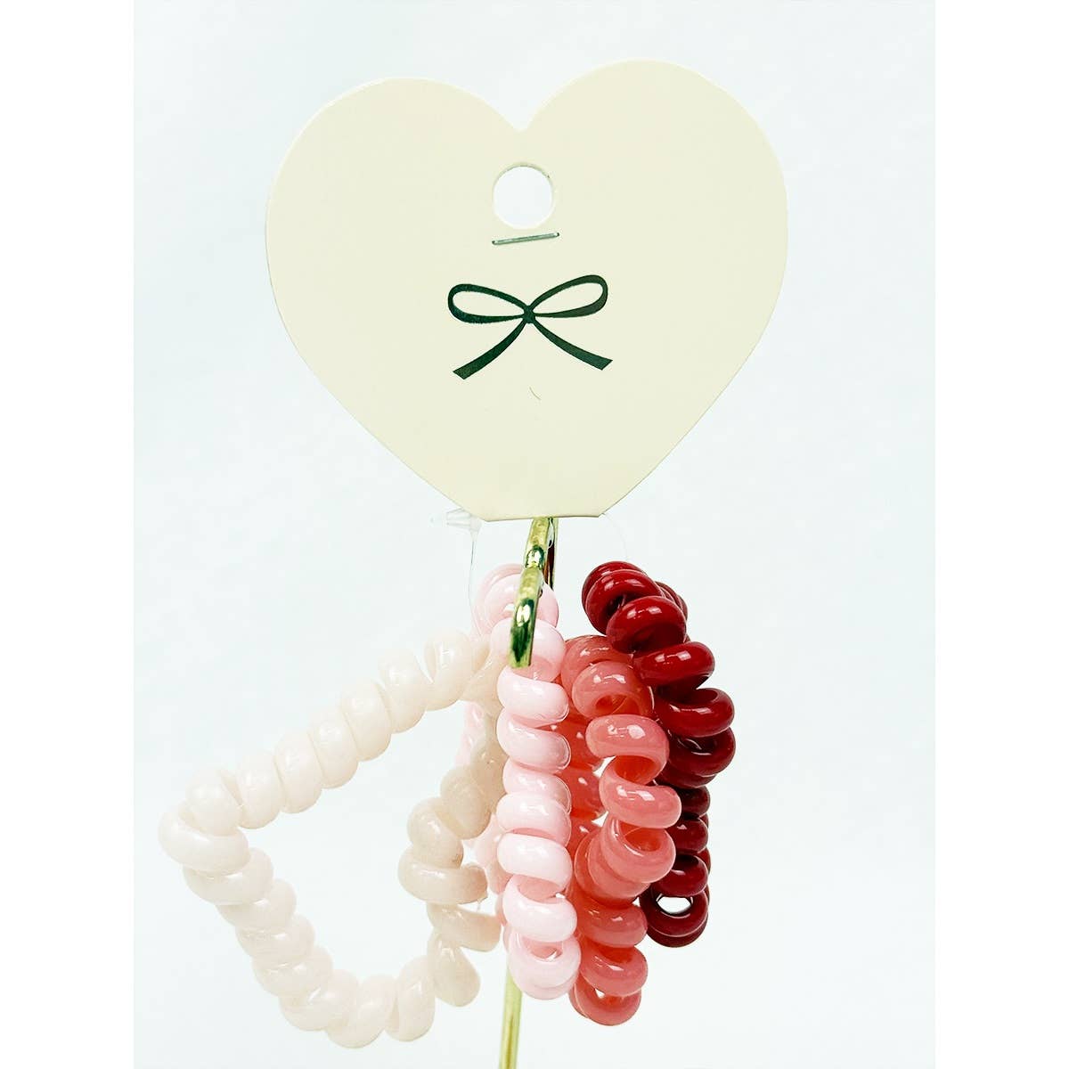Heart Shape of Spiral Hair Tie Set/4
