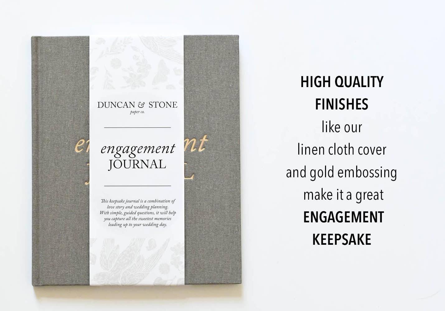 Engagement Journal | Gift for New Brides | Book for Couples: Ivory