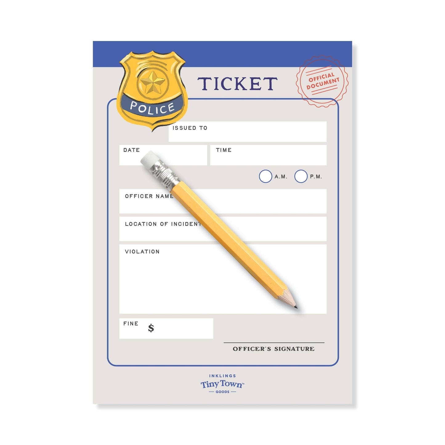 Play Notepad - Police Ticket