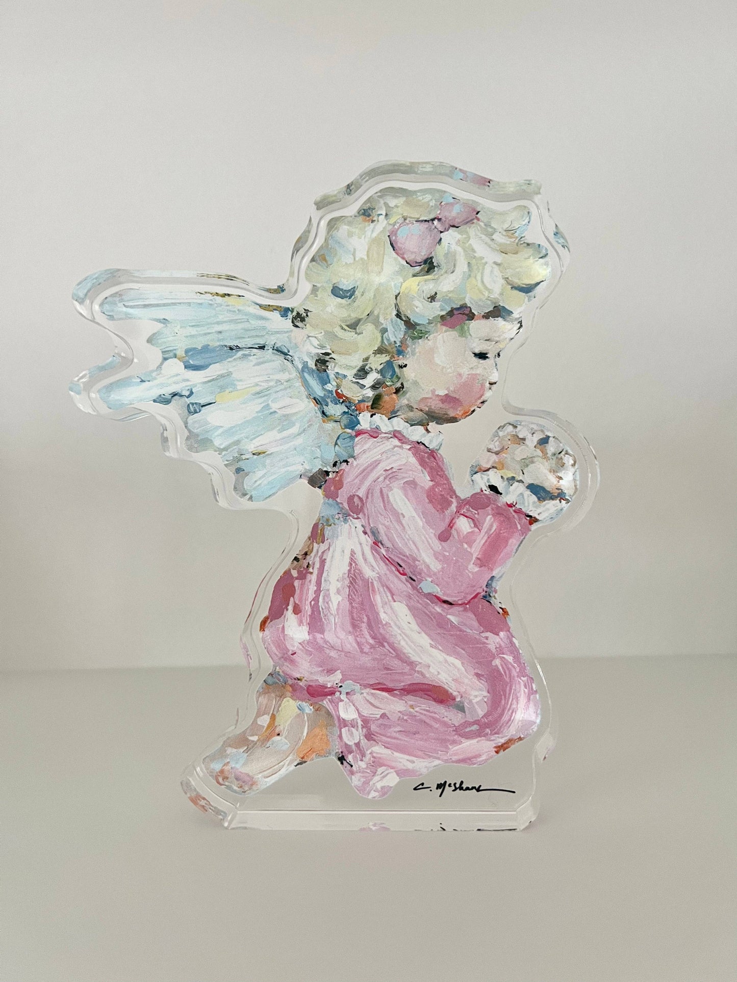 Tiny Wings: Blonde Girl- Acrylic Large Shelfie