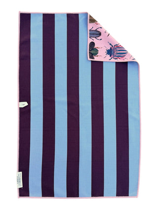 Beetle Club Reversible Hand Towel:19x29in